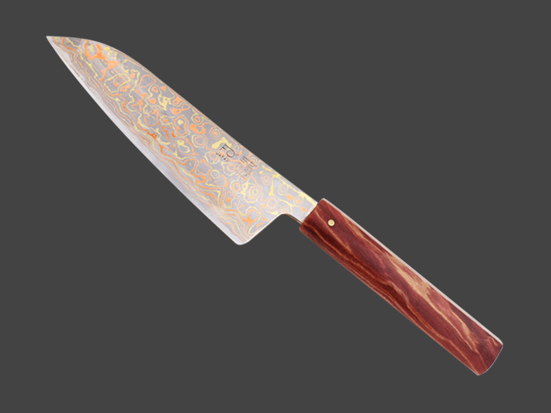 ダマスカス包丁　豪美　三徳 - Fan Out