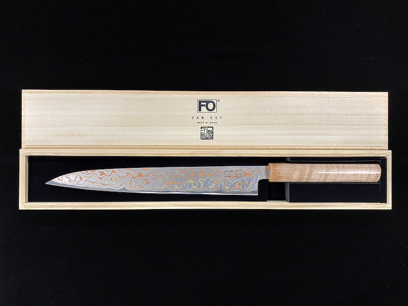 ダマスカス包丁　豪美　柳刃